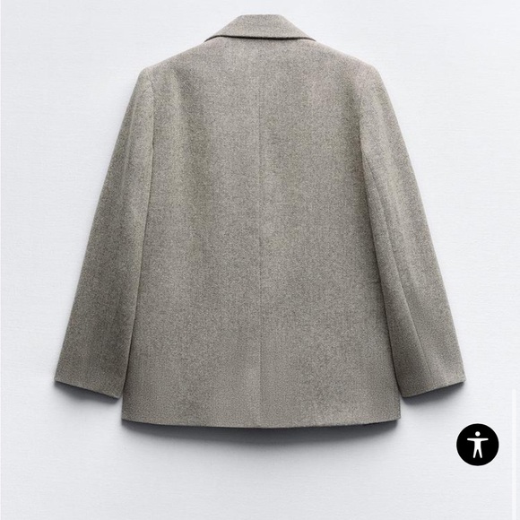 New with tags Straight cut herringbone blazer - Picture 2 of 4